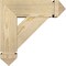 Ekena Millwork Traditional Arts and Crafts Rough Sawn Bracket w/ Offset Brace, Douglas Fir, 6"W x 16"D x 16"H BKT0604X16X16TRA03RDF - alternate 2
